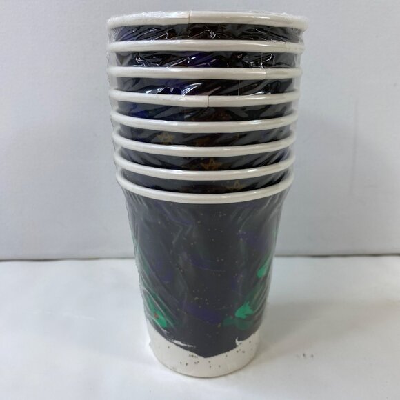 Amscan Holiday Tree 2-Pack 8 Cups 9oz Festive Green Guest Towels Set - Picture 8 of 9